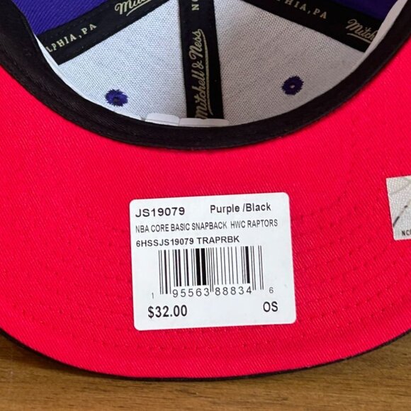 NWT Toronto Raptors NBA Mitchell & Ness x HWC Snapback Adjustable Throwback - Picture 3 of 6